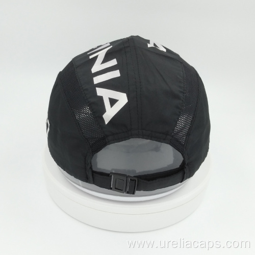 Black printed sports hat